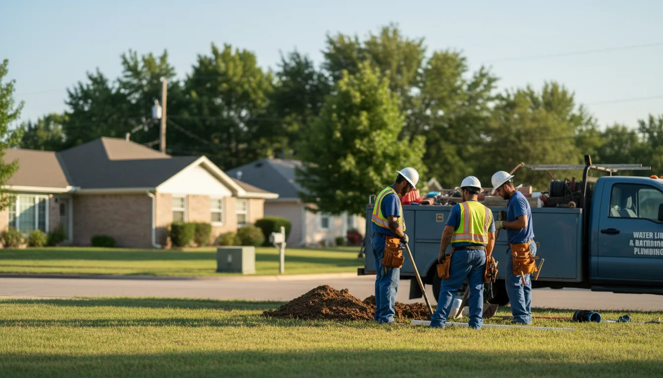 Residential water line and bathroom plumbing service in Cee Vee, TX